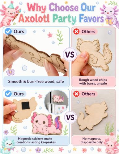 Bafeil 24 Set Axolotl Party Favors - Image 3