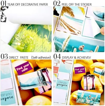 Diuhofart 2026 Vision Board Sticker Book - 300+ Peel & Stick Landscape Images with Metallic Letters, Complete Vision Board Kit & Supplies for Women Men, Dream Board Magazine for Goal Setting - Image 6