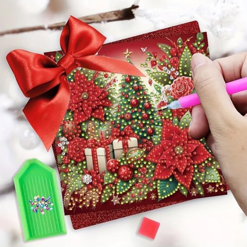 Diamond Art Greeting Cards Kit,Diamond Art Cards Special Shaped Diamond Painting Greeting Card Arts Crafts for Christmas Birthday Thanksgiving Day Holiday(B) (Style H) - Image 4