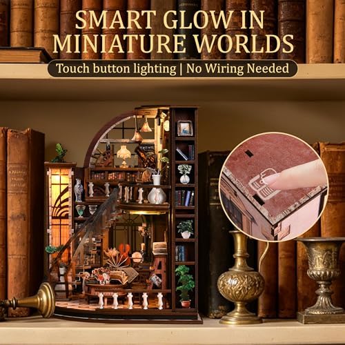 CRIOLPO Book Nook Kits for Adults DIY Miniature House Kit with LED Lights - Image 2