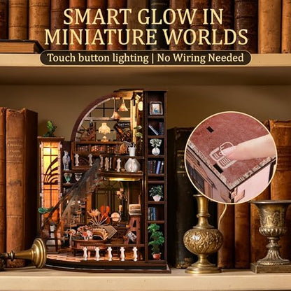 CRIOLPO Book Nook Kits for Adults DIY Miniature House Kit with LED Lights - Image 2