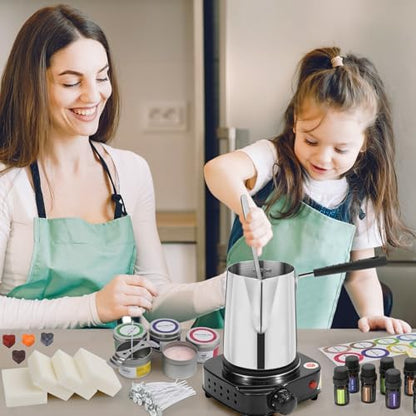 SAEUYVBCandle Making Kit,Candle Making Kit with Wax Melter, Complete Candle Making Kit for Adults Beginners, Candle Making Supplies, DIY Arts & Crafts Kits Perfect as Home Decorations - Image 6