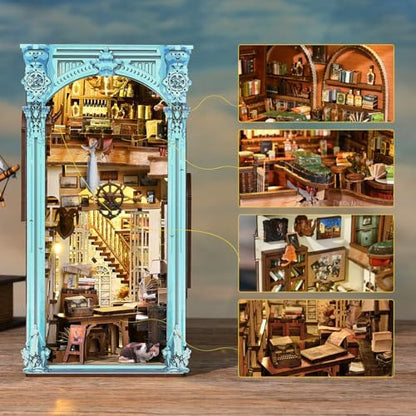 CCCDF Book Nook Kit, DIY Miniature House 3D Wooden Puzzle for Adults - Image 4