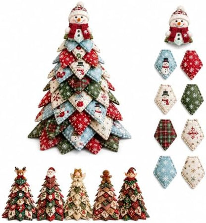 Wakczshy DIY Quilted Christmas Tree Kit, 3D Quilt Kits for Beginners, Angel by Wakczshy