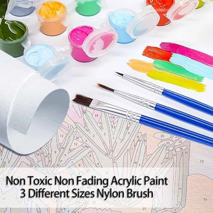 URGDKW Paint by Numbers kit for Adults Botanical Art Style with Vibrant - Image 7