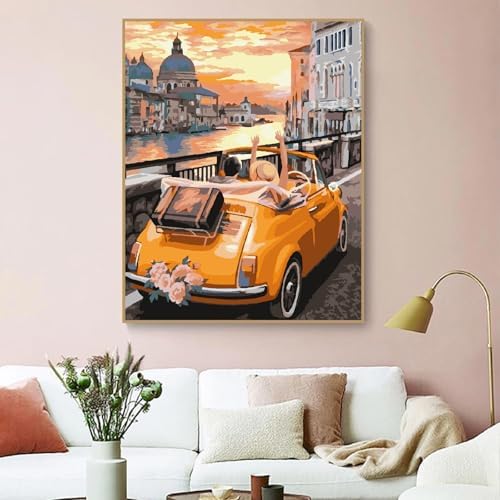 ZRIZQ Paint by Numbers Kit for Adults Beginner,City Cars,16x20 - Image 3