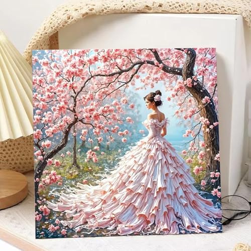 Woman Paint by Numbers Kit for Adults Beginner, Paint by Numbers 10x10 Inch - Image 2