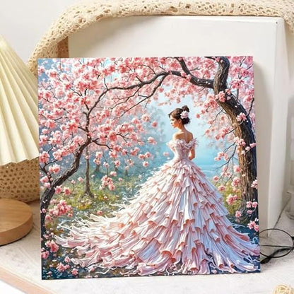 Woman Paint by Numbers Kit for Adults Beginner, Paint by Numbers 10x10 Inch - Image 2
