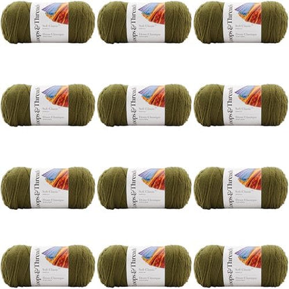 MICHAELS Bulk 12 Pack: Soft Classic™ Solid Yarn by Loops & Threads® by CraftSmart