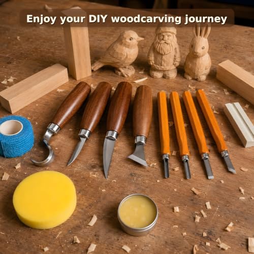 26 in 1 Complete Wood Carving Kit for Beginners with Leather Storage Bag - Image 6