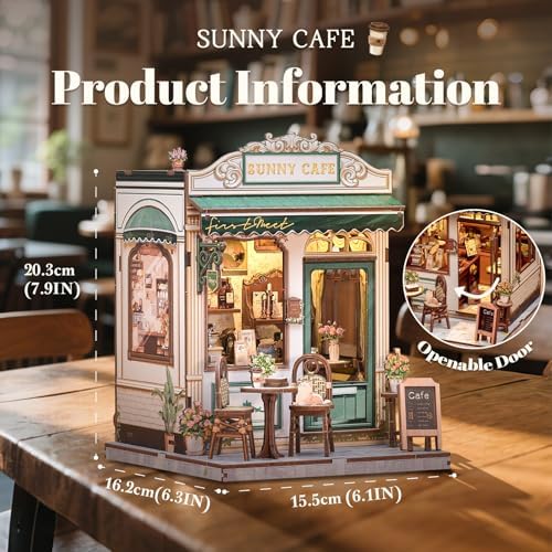 Fsolis Book Nook Kit Miniature House (Sunny Cafe) - Image 3