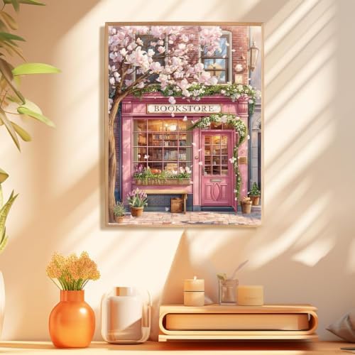 hkejoi Bookstore Paint by Numbers Kit for Adults, 16x20 in - Image 3