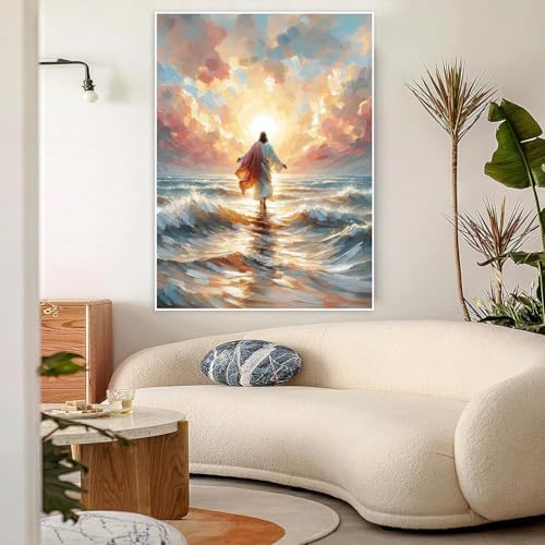 Jesus Paint by Numbers Kit for Adults Framed Canvas 12X16 in, Frameworkless - Image 4