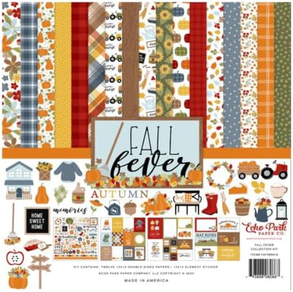 Echo Park Fall Collection Kit, Scrapbook Paper & Sticker Set by Echo+Park+Paper