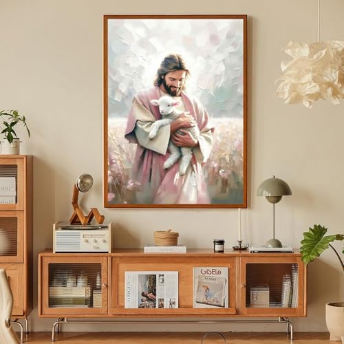 Jesus Paint by Numbers Kit for Adults Framed Canvas 12X16 in, Frameworkless - Image 5