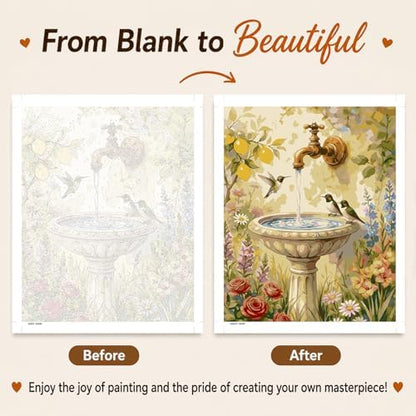 AUKELHJ Paint by Numbers Kit for Adults, Garden Hummingbird, 16X20 Inch - Image 4