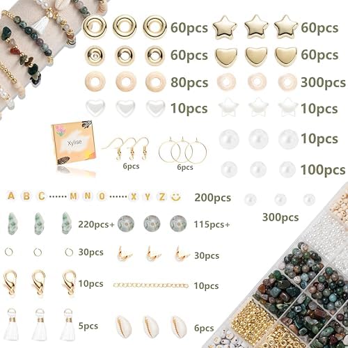 Xylise Jewelry Making Supplies Kit Natural Stone Beads for Irregular Natural Stone with for DIY Craft Bracelet Necklace Earrings for Adults(Agate) - Image 2