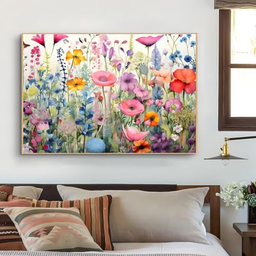 Reivworl Flowers Paint by Numbers Kit for Adults, Wildflowers Paint by Number for Adults, Adult Paint by Number Kits for Gifts and Home Wall Decor 16x20 Inch - Image 3