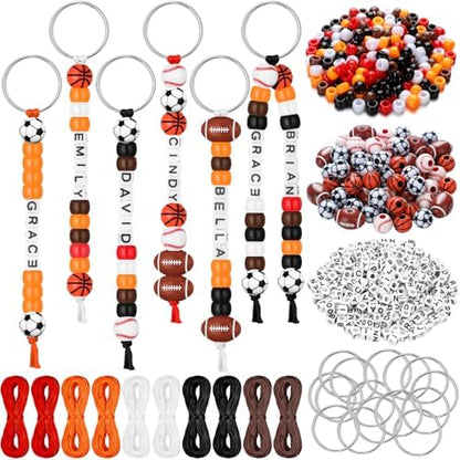 Landical 564 Pcs Sport Keychain Making Kit DIY Name Bead Key Chain Craft by Landical