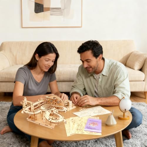 3D Puzzle Wooden Marble Run for Adults DIY Mechanical Puzzle Wood Crafts - Image 5