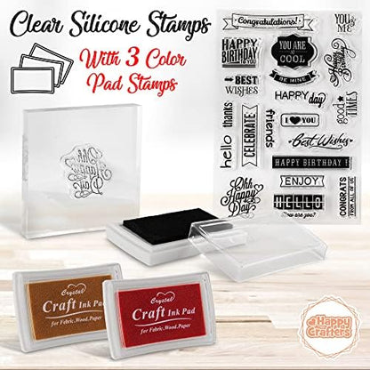 Card Making Kits For Adults And Kids- 24 Blank Greeting Cards And Envelopes With Supplies And Stamp Set- Giftable DIY Greeting Card Set- Happy Birthday Holiday Baby Shower Congratulations Thank You - Image 3