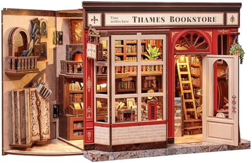 CUTEBEE Book Nook Kit, DIY Miniature House Kit for Adults, Bookshop Booknook by CUTEBEE