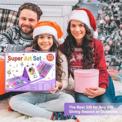 Art Supplies, 272 Pack Art Set Crafts Drawing Kit for Kids Girls Boys Teens - Image 3