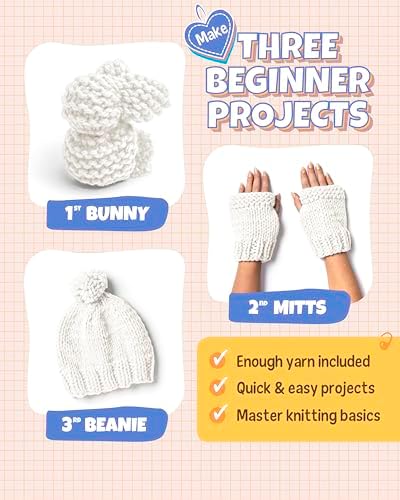 Complete Knitting Kit for Beginners - Learn to Knit Kit with Knitting Accessories Like Thick Beginner Ivory Yarn, Bamboo Needles for Beginners & More - Includes Video Tutorials & Written Guide - Image 2