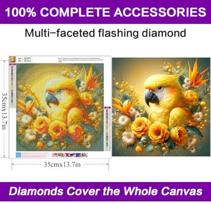Parrot Diamond Art Kits for Adults, Diamond Art Painting Kits for Adults - Image 4