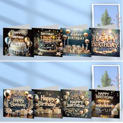 8PCS DIY Diamond Art Greeting Cards Birthday Congratulations Cards & Gifts - Image 5