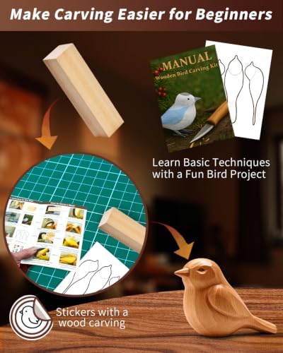 Wood Carving Hobby Kit for Adults & Teens, Beginner Whittling Craft Set - Image 6