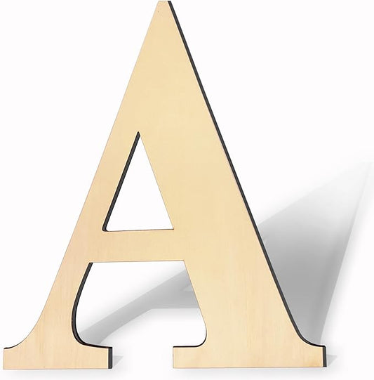 17 Inch Large Wooden Letters, Paintable Large Wood Letter for Crafts, Unfinished Blank Wood Alphabet Letter for Birthday, Parties, Wedding, Christmas Home Decoration(Letter A)