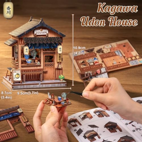 Cutefun DIY Miniature House Kit, 103 Pcs 3D Wooden Puzzle Tiny House - Image 2