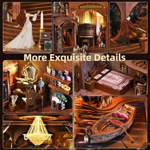 MiniCity Phantom of the Opera DIY Book Nook Kit for Adult, Miniature Puzzle - Image 3
