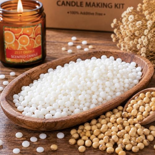 Blingfun Soy Wax Candle Making Kit, All-in-One Candle Making Kit for Beginners with Candle Making Pot, Wicks, Dyes & 12 Candle Tins, Practical DIY Candle Kit for Adults Gift Set (2LB+plu) - Image 3