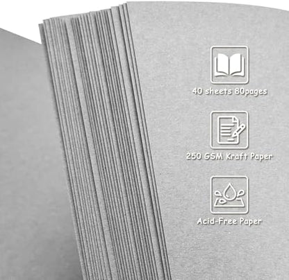 Scrapbook Album 12x12 Inch - Hardcover Kraft Paper Photo Album with 80 Pages, Memory Book for Wedding, Anniversary, Family, Christmas, Baby Shower, Ideal for Preserving Precious Moments - Image 5