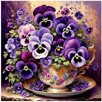 VIGEGU Flower Paint by Numbers Kit for Adults - Butterfly Orchid Paint by Number for Beginner DIY Adult Paint by Number Kits on Canvas,Oil Number Painting Kits for Home Decor 16x16inch by VIGEGU