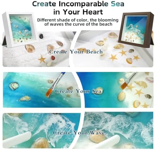 iLAND Crafts For Adults Women Teen Girls Ocean Beach UV Resin Kit for beginners Arts and Crafts for adults Resin Art Project DIY Sea Crafting Making Set Unique Artist Woman Gifts on Christmas Romantic - Image 3
