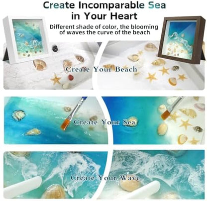 iLAND Crafts For Adults Women Teen Girls Ocean Beach UV Resin Kit for beginners Arts and Crafts for adults Resin Art Project DIY Sea Crafting Making Set Unique Artist Woman Gifts on Christmas Romantic - Image 3