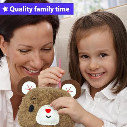 KRAFUN Teddy Bear Sewing Kit for Kids Ages 8-12 - No Scissors - Image 5
