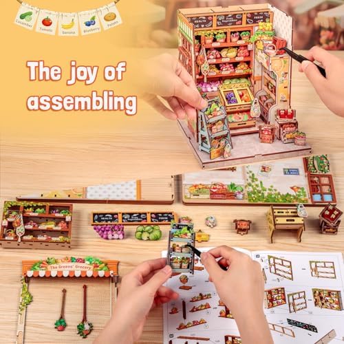 Fsolis Book Nook Kit - DIY Miniature House Kit for Adults - Image 5