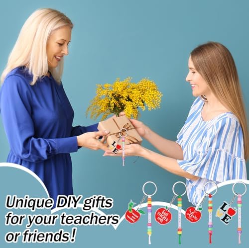 Suncalla 984 Pcs 24 Set Teacher Keychain Making Kit Teacher Charm Gifts - Image 5