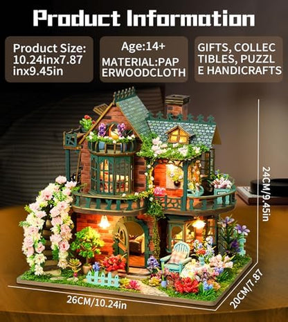 Spilay Book Nook Kit for Adults, Fairy Garden DIY Miniature House Kit - Image 2