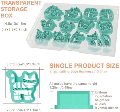 beinkmake 13Pcs Fairy Animal Polymer Clay Cutters Set Cat Fox Clay Earrings Cutters for Adults Polymer Jewelry Cutter with Earrings Accessories DIY Craft Supplies - Image 6