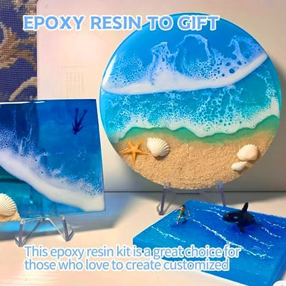 Epoxy Resin Kit, 4 Gallon Epoxy Resin Crystal Clear Not Yellowing No Bubble Self Leveling for DIY Molds Wood Jewelry Table Tops Bar Top Casting Coating Crafts Supplies Easy Mix 1:1 Ratio - Image 6
