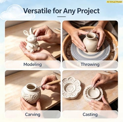 ZEHIQ Air Dry Clay-2.2 lbs Natural Yellow Pottery Clay for Craft Projects - Image 5