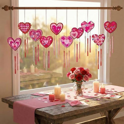 JellyArch Valentines Heart 30 Pack DIY Wind Chime Kit Art and Crafts - Image 5