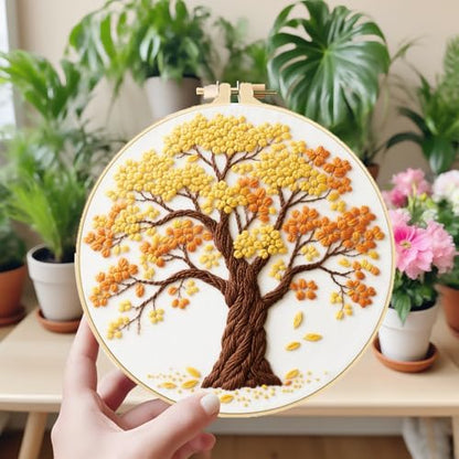 ORIGACH 5 Pcs Seasonal Tree Embroidery Kit for Beginners - Image 7