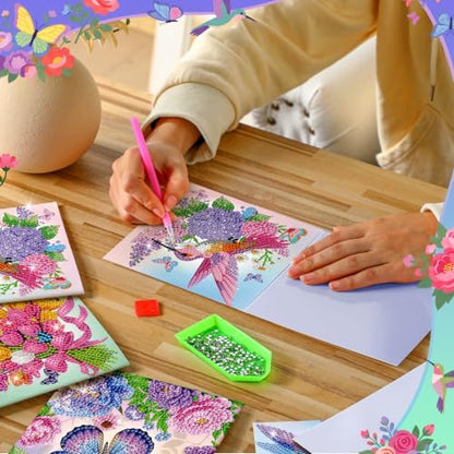 Saillong 24 Pack Butterfly Diamond Painting Greeting Card with Envelopes - Image 6