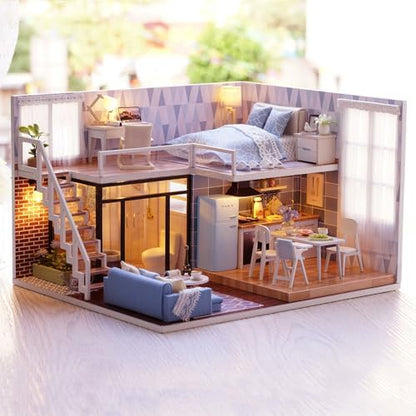 DIY Miniature Dollhouse Kit with Furniture Plus Dust Proof & Music Movement - Image 3